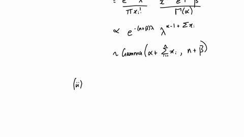 question-five-20marks-let-x_1-x_2-ldots-x_n-be-poisson-random-variables-with-parameter-lambda-assume-that-lambda-has-a-gamma-alpha-beta-prior-i-compute-the-posterior-distribution-of-lambda-ii-obtain-t