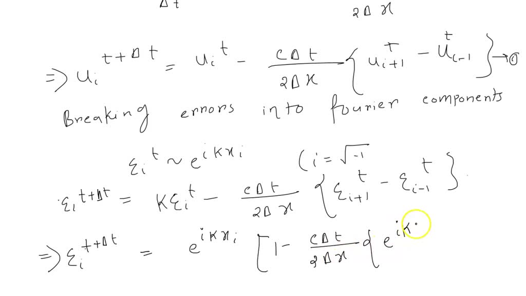 SOLVED: Check The Stability Of Finite Difference Schemes As Applied To ...