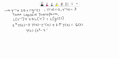 use-the-convolution-theorem-to-obtain-formula-for-the-solution-to-the-given-initial-value-problem-where-gt-piecewise-continuous-00-and-of-exponential-order-25y-gt-y0-0-y0-3-enter-formula-for-27302