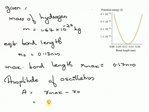 the-energy-diagram-is-for-the-molecular-bond-in-a-hcl-molecule-in-a-very-simplified-model-of-the-oscillations-in-the-bond-we-assume-that-the-cl-atom-is-at-rest-while-the-h-atom-oscillates-be-88019