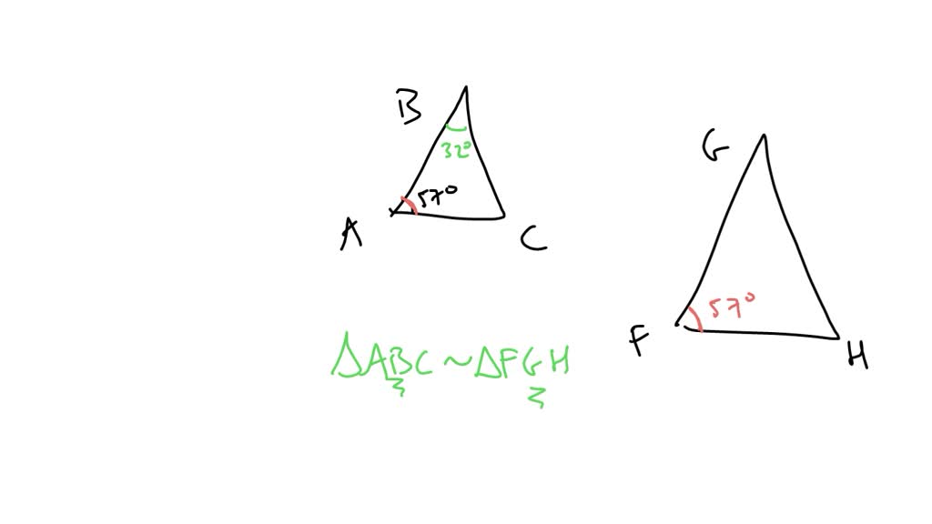 Question 3 options: Triangle ABC is similar to triangle FGH. Given the ...