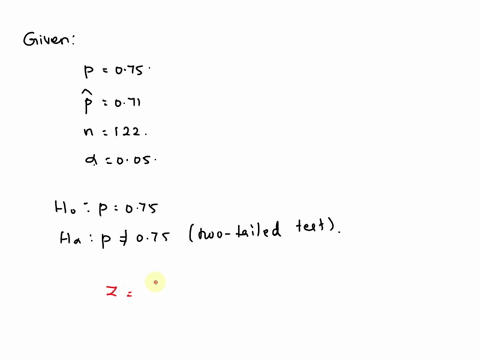 use-the-normal-distribution-and-the-given-sample-results-to-complete-the-test-of-the-given-hypotheses-assume-the-results-come-from-a-random-sample-and-use-a-5-significance-level-test-ho-p-07-56618