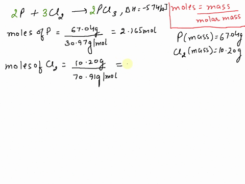 how-much-energy-is-released-when-6704g-of-phosphorous-is-reacted-with-1020g-of-chlorine-___-p-___-cl2-___-pcl3-h-574-kj-49897