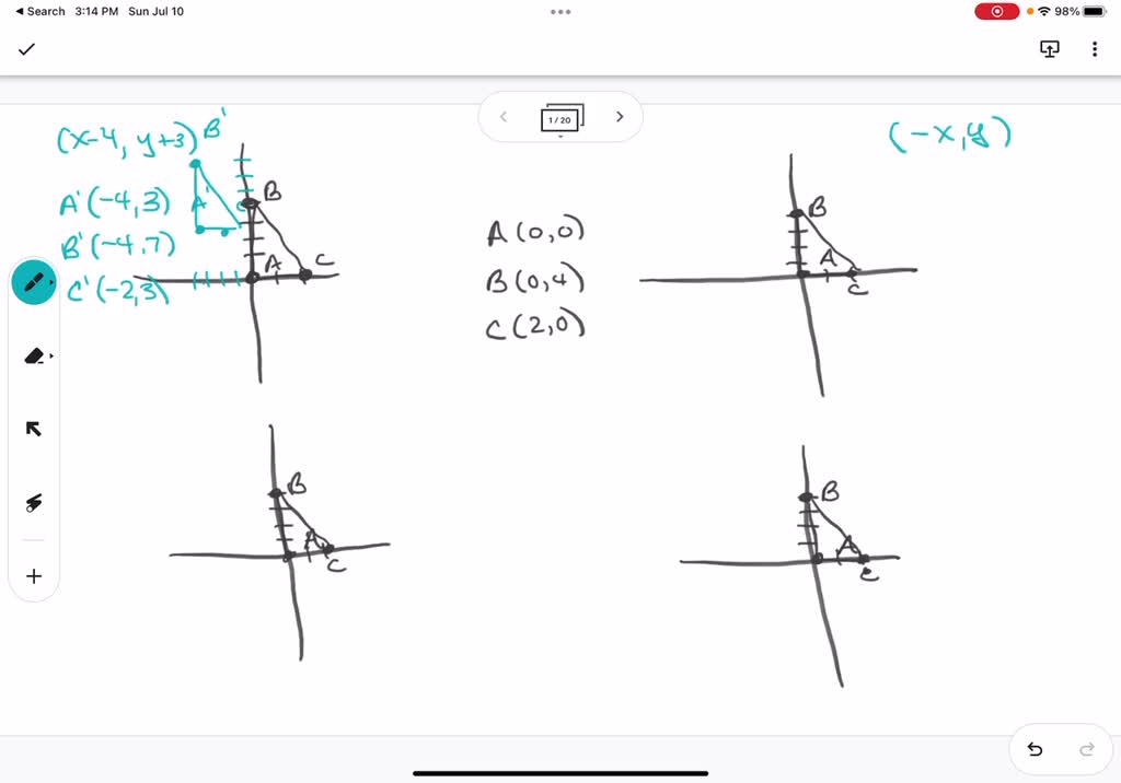 SOLVED Triangle ABC in the coordinate plane has ordered pairs A(0,0