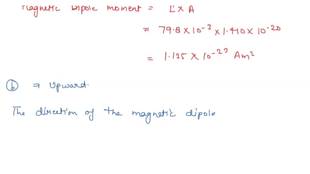 SOLVED Determine the dipole moment of the electron orbiting