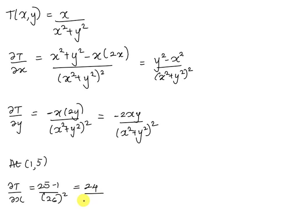 SOLVED: The temperature at the point (x, Y) on a metal plate is Find ...