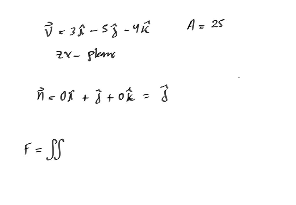 SOLVED Find the flux of the constant vector field v⃗=3 i⃗5 j⃗4 k⃗