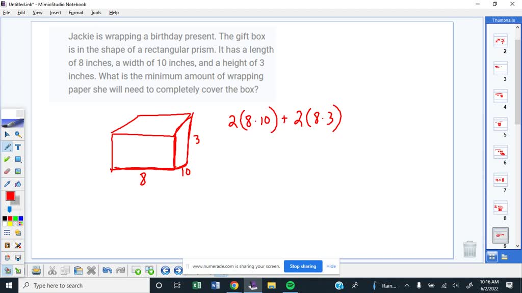 SOLVED: 'Adeline is wrapping a gift for her mother in a box with the ...