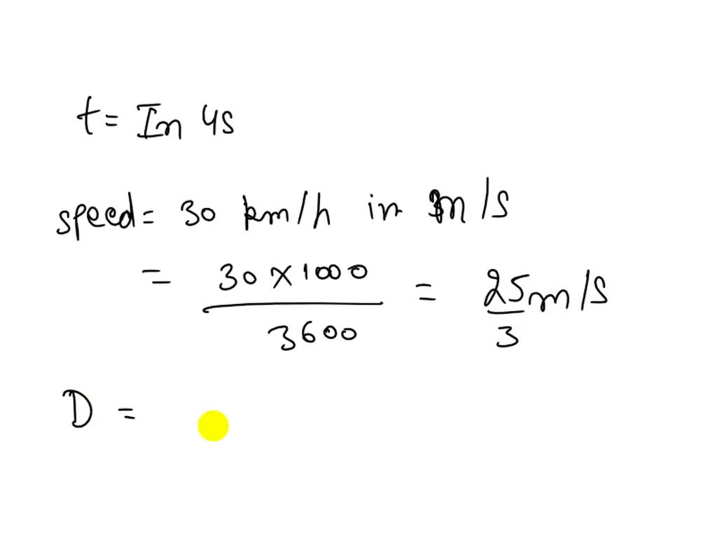 SOLVED A car is driving at 30 kilometers per hour How far in