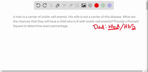 a-man-is-a-carrier-of-sickle-cell-anemia-his-wife-is-not-a-carrier-of-this-disease-what-are-the-chances-that-they-will-have-a-child-who-is-ill-with-sickle-cell-anemia-provide-a-punnett-squar-06915