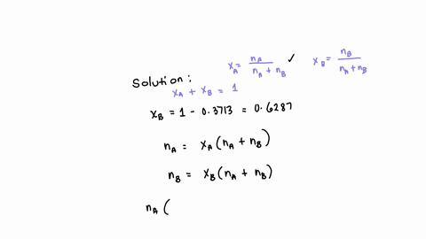 17-the-partial-molar-volumes-of-two-liquids-a-and-b-in-a-mixture-in-which-the-mole-fraction-of-a-is-03713-are-1882-mathrmcm3-mathrmmol-1-and-17614-mathrmcm3-mathrmmol-1-respectively-the-molar-masses-o