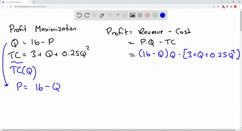 a-firms-demand-function-is-q-16-p-and-its-total-cost-function-is-defined-as-tc-3-q-025q2-use-these-two-functions-to-form-the-firms-profit-function-and-then-determine-the-level-of-output-that-65363