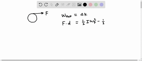 a-cylinder-of-moment-of-inertia-009-kgm2-can-rotates-about-a-horizontal-fixed-axis-it-is-wrapped-with-a-light-string-which-is-pulled-by-a-constant-force-for-a-distance-of-2-m-the-final-angul-62403
