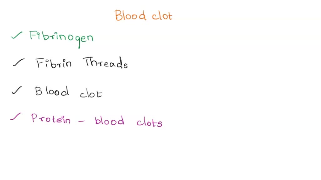 SOLVED: After a blood clot has formed, the process of cessation of ...