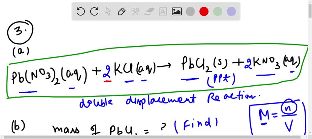 Solved 3 A Write The Balanced Chemical Equation For The Reaction Of Aqueous Leadii 5727