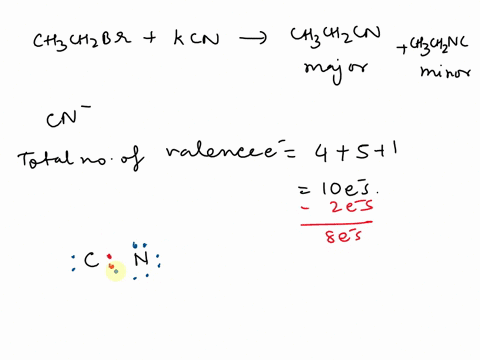 consider-the-following-when-ethyl-bromide-reacts-with-potassium-cyanide-in-methanol-the-major-product-is-ch3ch2cn_-some-ch3chznc-is-formed-as-well-however-get-help-answering-molecul-draw-str-89547