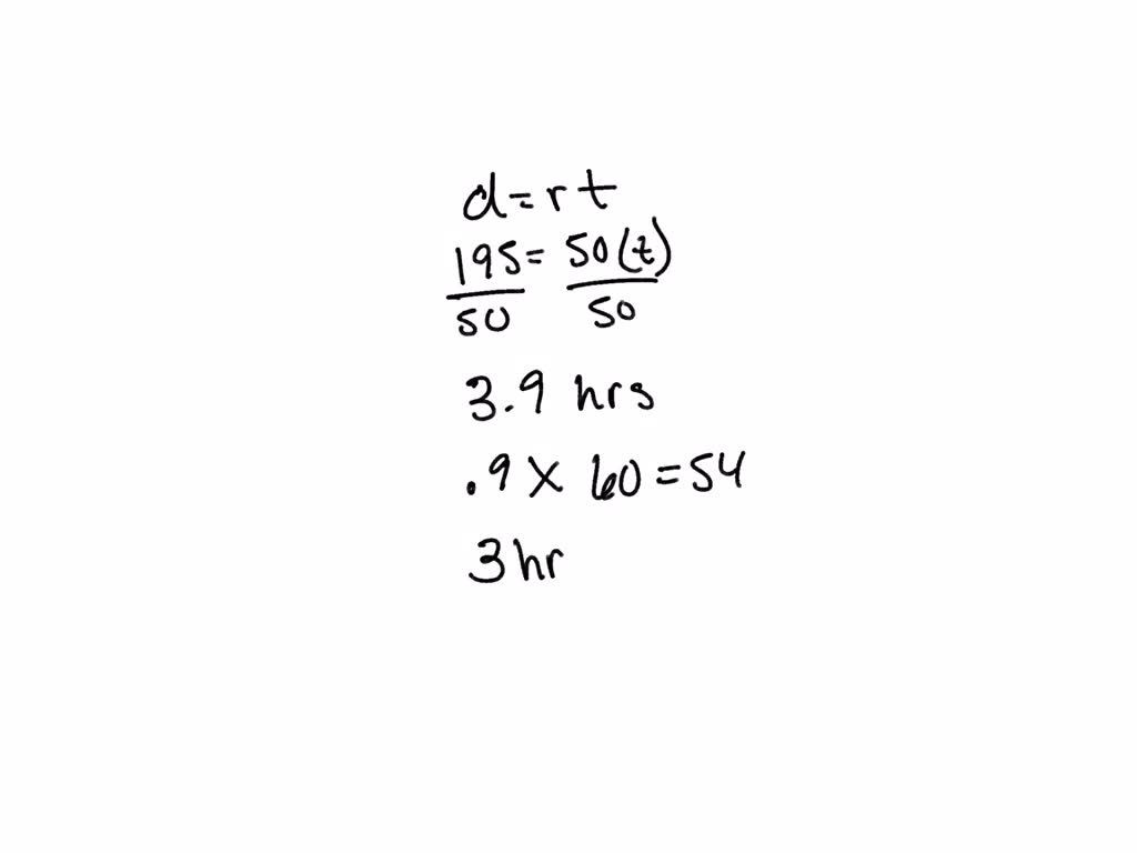 SOLVED The driving distance between Manchester and London is 195