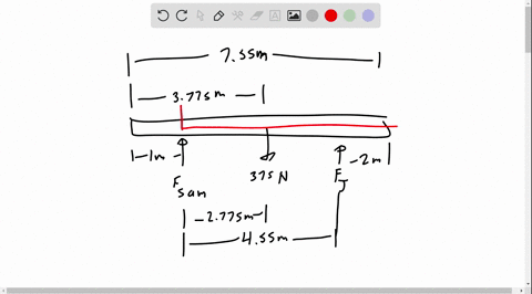 a-uniform-beam-of-length-l-755-m-and-weight-375-102-n-is-carried-by-two-workers-sam-and-joe-as-shown-in-the-figure-below-determine-the-force-that-each-person-exerts-on-the-beam-two-people-ca-71297