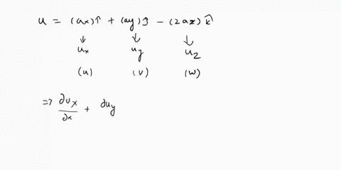 consider-a-3d-steady-flow-of-an-incompressible-newtonian-liquid-with-a-velocity-field-given-by-u-ax-i-ay-j-2az-k-there-are-no-body-forces-acting-on-the-flow-and-the-pressure-at-the-origin-is-27415