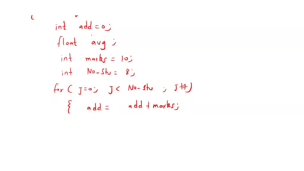 Write C++ program to find the summation of student's marks, and it's ...