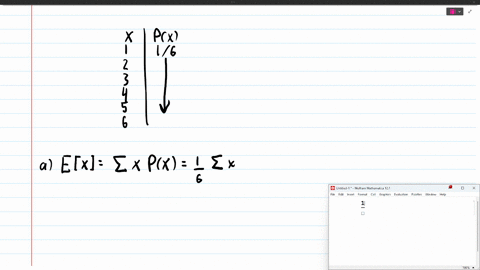 a-fair-six-sided-die-is-rolled-let-x-be-the-random-variable-representing-the-outcome-a-find-ex-the-expected-value-or-mean-of-x-b-find-the-standard-deviation-of-x