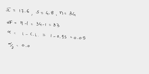 a-simple-random-sample-of-size-n-is-drawn-the-sample-mean-x-is-found-to-be-176-and-the-sample-standard-deviation-s-is-found-to-be-46-click-the-icon-to-view-the-table-of-areas-under-the-t-dis-21712