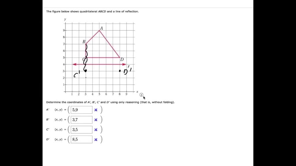 SOLVED: The Figure Below Shows Quadrilateral ABCD And Line Of ...