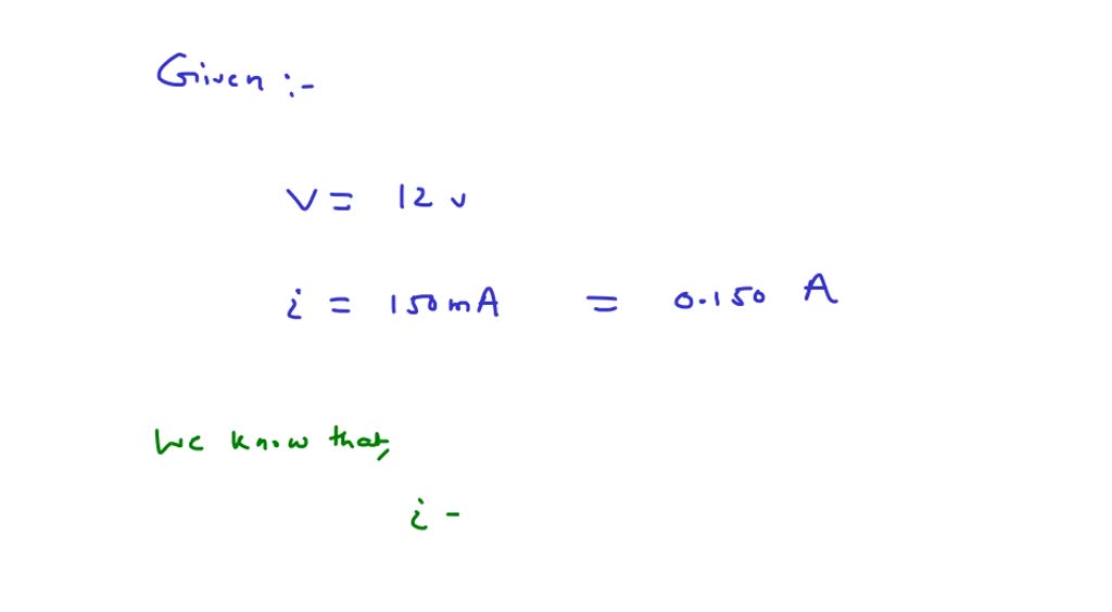 SOLVED A 12V battery is connected to a light bulb and draws 150mA of