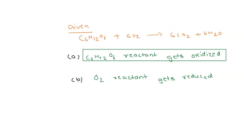 SOLVED: Consider the reaction below for respiration. C6H12O6 is glucose ...