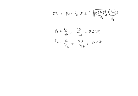 two-samples-are-taken-with-the-following-numbers-of-successes-and-sample-sizes-r1-38-r2-32-n1-62-n2-56-find-a-91-confidence-interval-round-answers-to-the-nearest-thousandth-____-p1p2-____-70482