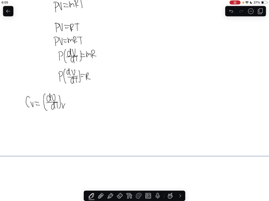 SOLVED: 1.3 For a calorically perfect gas, derive the relation cp - cv ...