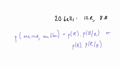 a-box-contains-20-balls-of-which-12-are-red-and-8-are-blue-if-two-balls-are-to-be-drawn-from-this-box-at-random-without-replacement-what-is-the-probability-that-one-ball-will-be-red-and-the-63118