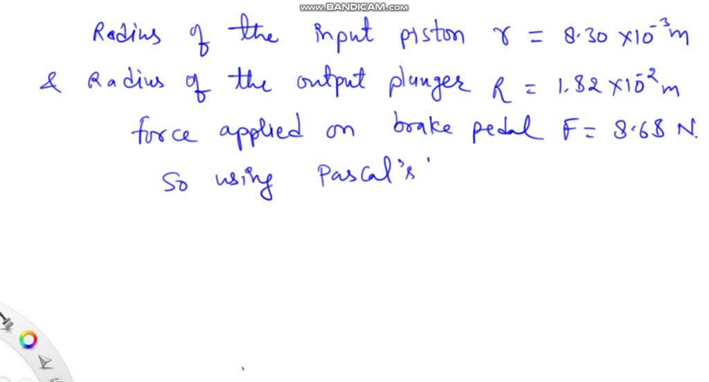 SOLVED The drawing shows a hydraulic system used with disc brakes. The