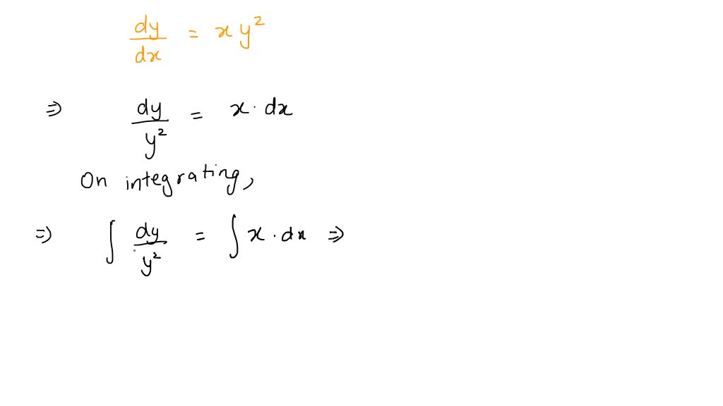 SOLVED: 'Solve the given differential equation by separation of ...