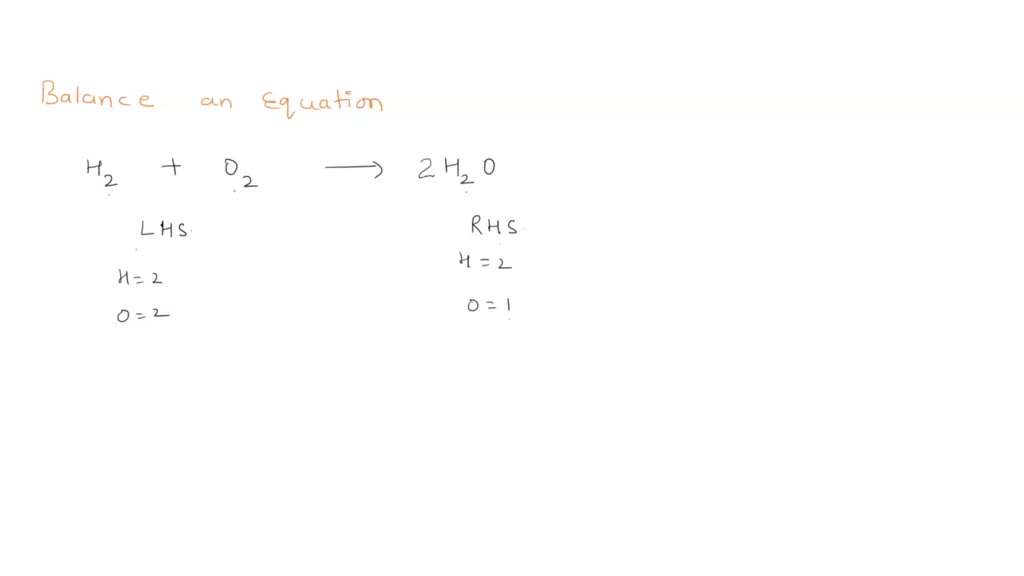 SOLVED: A chemical equation is balanced by changing or adding a ...