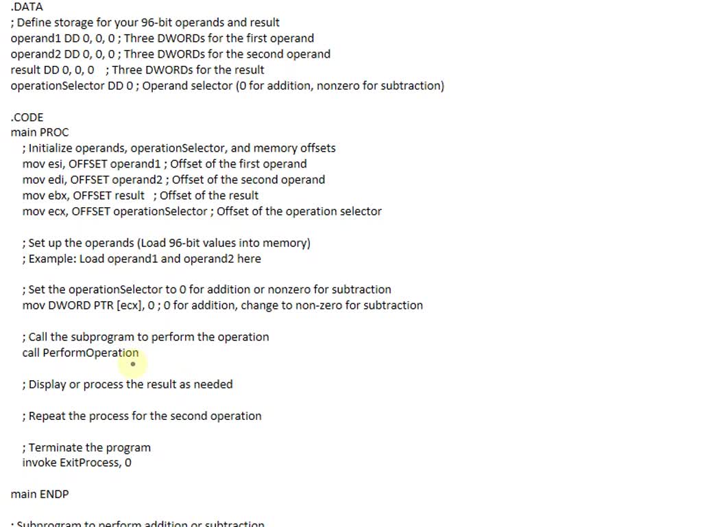 SOLVED: Note: Use Assembly Compiler Emu8086-Microprocessor Overview ...