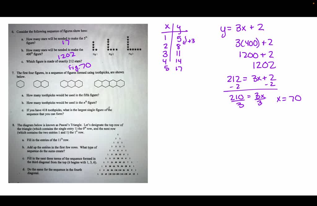 SOLVED: Consider the pattern of toothpicks, shown below Asstmne the ...