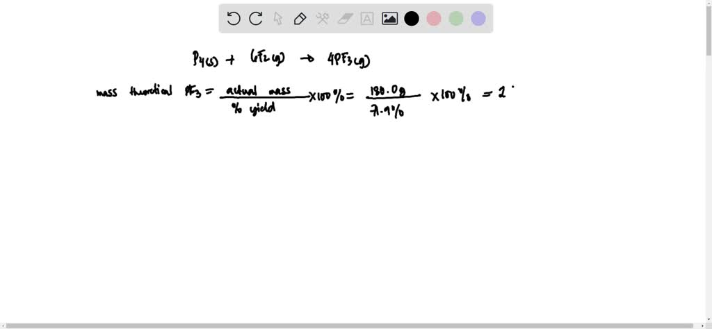 SOLVED: Consider the following reaction: P4(s) + 6F2(g) â†’ 4PF3(g) How ...