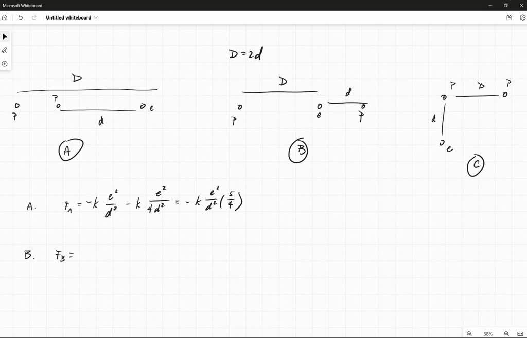 SOLVED: The figure shows three arrangements of one electron and two ...