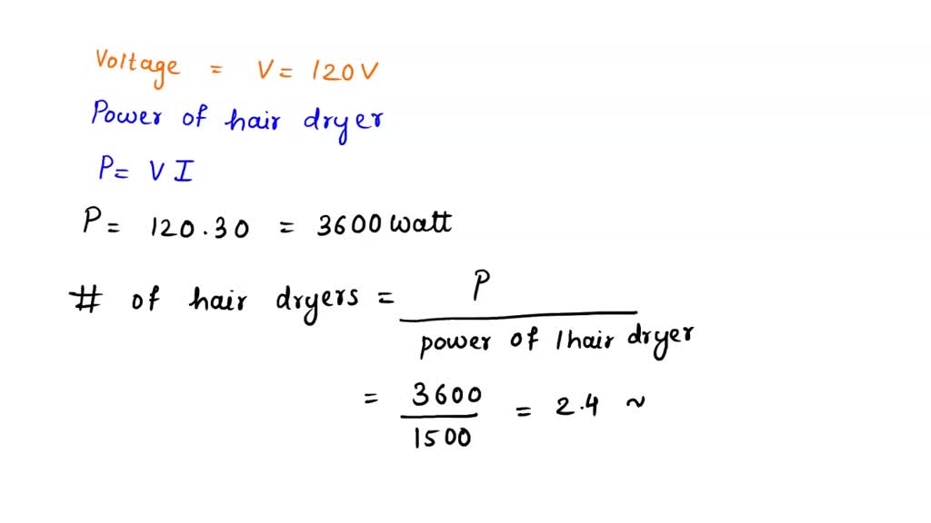 SOLVED: A typical household circuit is capable of carrying 30.0 A of ...