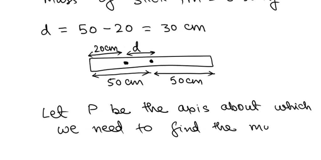 SOLVED Calculate the rotational inertia of a meter stick, with mass 0.