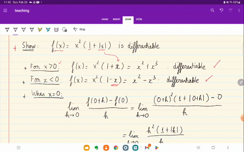 show-that-the-function-fx-x21x-is-differentiable