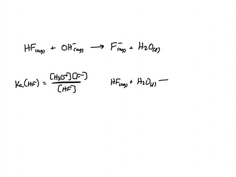 what-is-the-equilibrium-constant-k-for-the-reaction-between-hf-ka-72-x-104-and-oh-at-25-c-85048