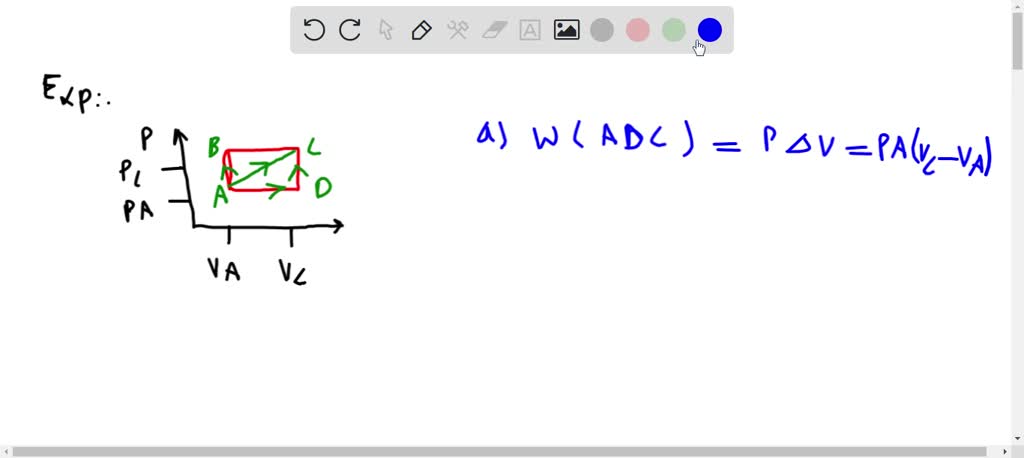 SOLVED: Calculate the work done by an ideal gas going from state A to ...