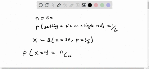 2-a-fair-six-sided-dice-is-rolled-50-times-what-is-the-probability-of-rolling-fewer-than-the-expected-number-of-6s-solution-the-expected-number-of-6s-can-be-found-by-calculating-x50-83-since-10033