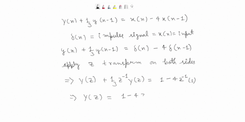 impose-response-from-lccde-problem-22-impulse-response-from-lccde-let-the-input-output-relationship-of-an-lti-system-be-deseribed-by-the-following-difference-equation-ynyn1xn-4xn1-together-w-41698
