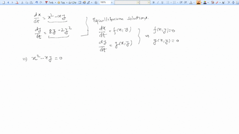 find-all-equilibrium-points-for-the-following-system-of-differential-equations-dx-22-dt-iy-dy-8y-_-2y-dt-99112