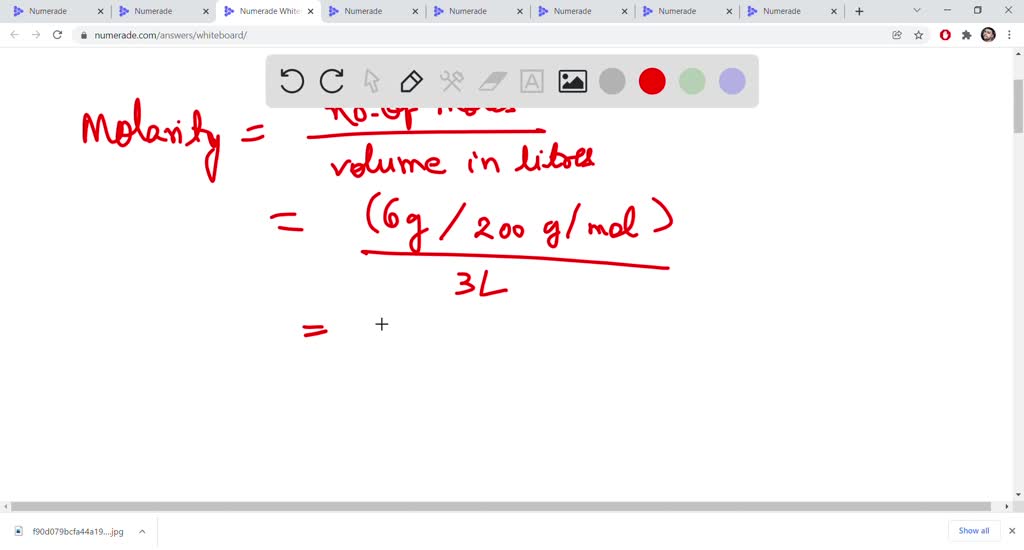 SOLVED Osmolarity of CaBr2, mass= 6g and volume = 3L