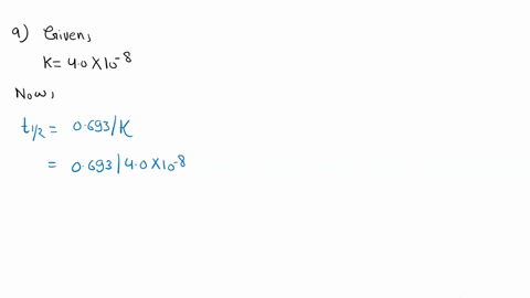 the-decomposition-reaction-of-hydrogen-peroxideh2o2-into-water-and-oxygen-is-a-first-order-reaction-with-a-rate-constant-k40-x-10-8-at-0-degree-celcius-what-is-the-half-life-of-the-decomposi-12734