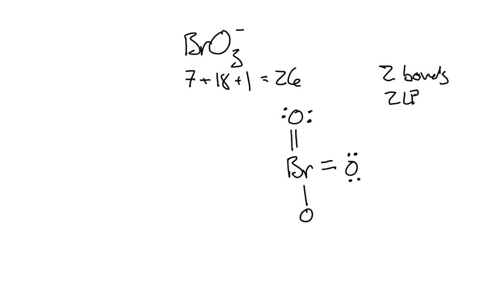 How many covalent bonds will be drawn to bromine in BrO for the dot
